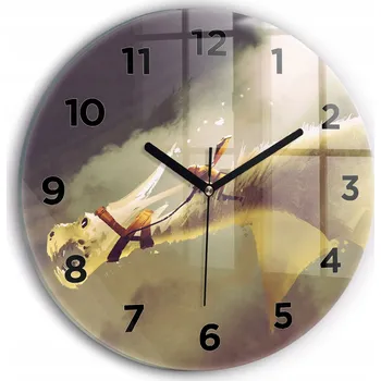 Hodiny Ozdobné nástěnné hodiny s krásnou grafikou Ilustrace Dračího Jezdce průměr 30 cm