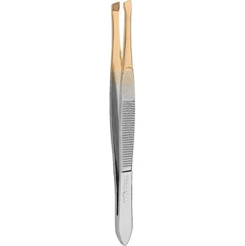 Péče o řasy a obočí Donegal Kosmetická pinzeta diagonální zlatá 9723