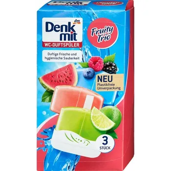 WC čistič Denkmit WC Kostka Fruity Trio Dlouhotrvající Ovocná Svěžest