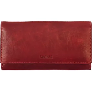 Módní doplněk SEGALI Dámská kožená peněženka SG-228 bordo