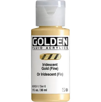 Vodová barva Akrylová barva Golden Fluid - 2453 Iridescent Gold (Fine) Objem: 30 ml