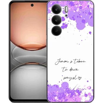 Pouzdro na mobilní telefon Gelový kryt mmCase na Realme C75 - zamilovaný text bílé pozadí