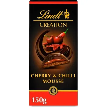 Bonbon Lindt Hořká čokoláda s višňovou a chilli náplní 70% 150 g