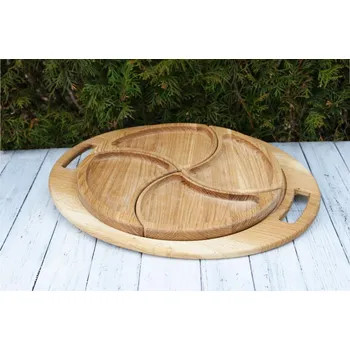 Dělený servírovací podnos oválek