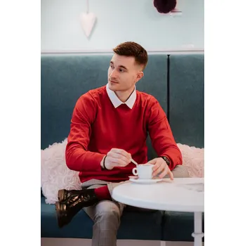 Pánský svetr Pánský svetr Edoti E199 Edoti tmavě červená 1784256