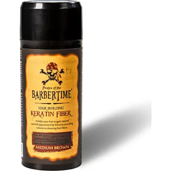 Stylingový přípravek Pudr pro zakrytí řídnoucích vlasů Barbertime Hair Building Keratin Fiber - 21 g, hnědý - Pirates of the Barbertime + dárek zdarma