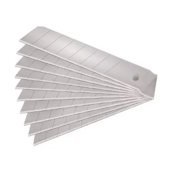 Pracovní nůž břity ulamovací do nože 10ks, 18mm(tl.0,5mm/7s)