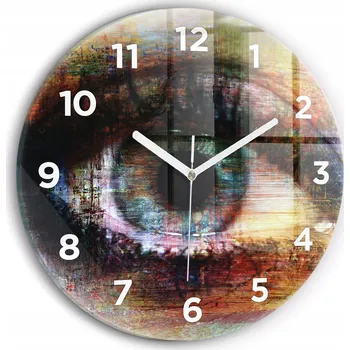 Hodiny Ozdobné nástěnné hodiny s krásnou grafikou Street Art Oko kulatý průměr 30 cm