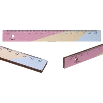 pravítka Dřevěné pravítko Rayas 15 cm