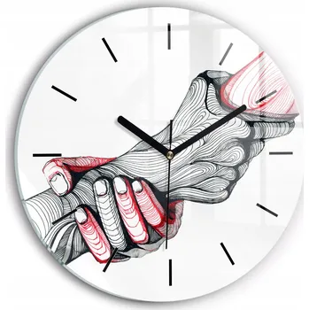 Hodiny Nástěnné hodiny Wallfluente černé 30 cm