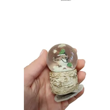 Vánoční dekorace Zimní sněžítko ptáček 7 cm