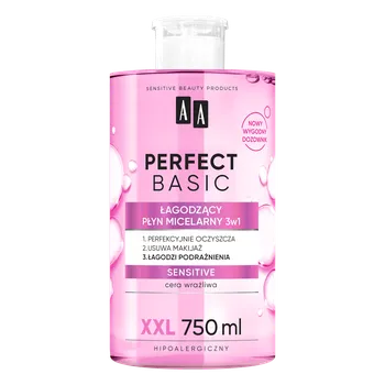 Masážní přístroj AA Perfect Basic zklidňující micelární čistič na obličej, 750 ml