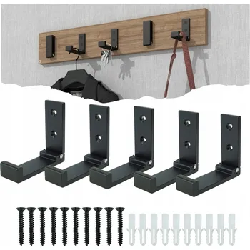 Věšák Skládací jednoduchý háček na lamely, černý