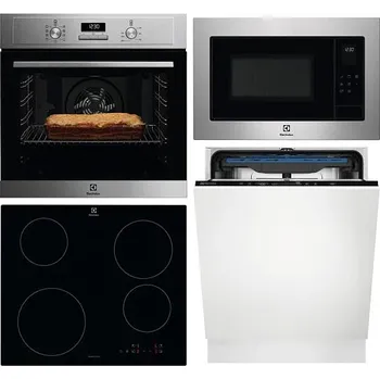 Set domácích spotřebičů Electrolux 600 FLEX SurroundCook EOF3H40X + Mikrovlnná trouba Electrolux 600 FLEX Grill EMS4253TEX + Indukční deska ELECTROLUX LIB60420CK + Myčka Electrolux EES48200L