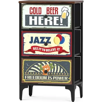 Komoda Komoda 3 zásuvky AUK-W2001 BK