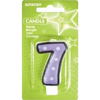 Dortová svíčka Svíčka na narozeninový Na Dort s ČÍSLICE 7, dortové svíčky Nice Amscan