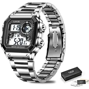 Hodinky Unisex digitální hodinky DF891 Barva (Varianta): SILVER BLACK