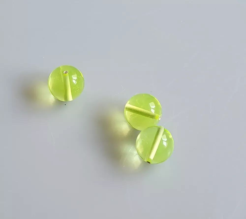 Perla z uranového skla, 18mm - lesk (skleněná korále )