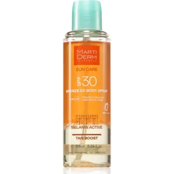 Přípravek na opalování MartiDerm Sun Care Bronze D Body Spray tělový sprej urychlující opalování SPF 30 155 ml