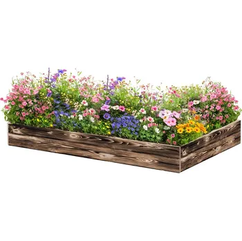 Vyvýšený záhon Dřevěný vyvýšený záhon 160 x 100 x 20 cm - opálený