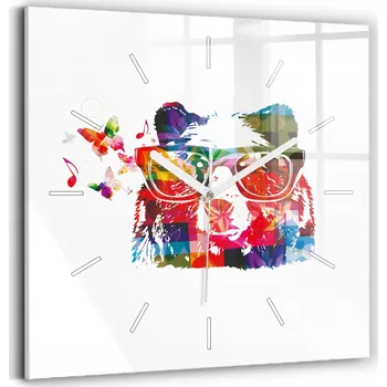 Hodiny Nástěnné hodiny Wallfluent oranžové 30 cm