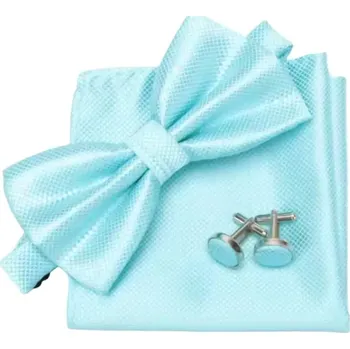 Amparo Miranda® Sada motýlek, kapesníček a manžetové knoflíčky 7209, Barva tyrkysová