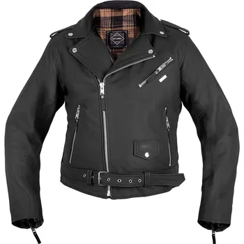 Moto bunda W-TEC Pánská kožená bunda Brineo matně černá - 4XL