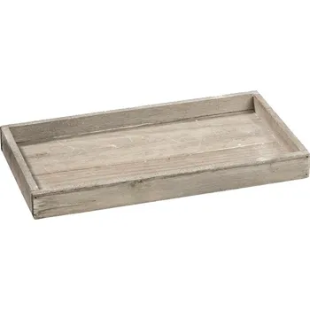 HobbyFun Dřevěný podnos 30x16x3cm hnědo šedý