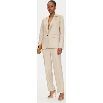 Morgan Kalhoty z materiálu 251-PLUX.F Béžová Straight Fit 40