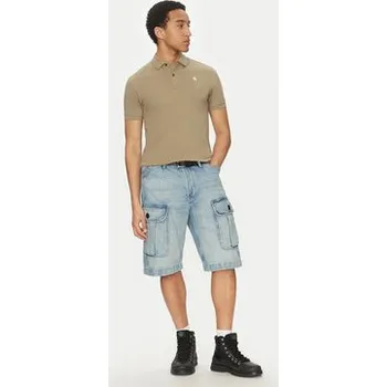 Pánská košile G-Star Raw Polokošile Dunda D11595-5864 6057 Khaki Slim Fit L