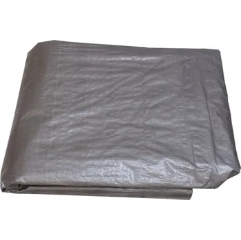 Krycí plachta Toptrade Profi Tools Toptrade Plachta krycí s kovovými oky stříbrná 2x10m 600367