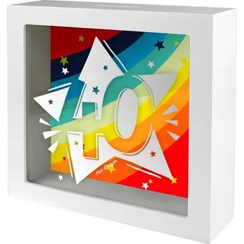 Pokladnička Duhová POKLADNIČKA DEKORAČNÍ Ideální k 40. NAROZENINÁM Dárková POKLADNIČKA