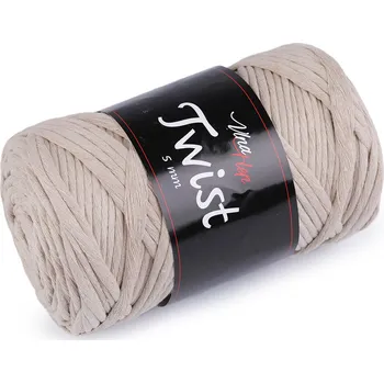 Bavlněná pletací příze Twist macrame 500 g rozčesávací
