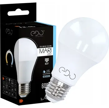 Žárovka LED žárovka E27 7W 6500K studená bílá 600lm EDO