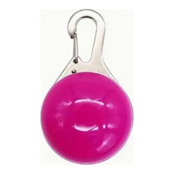 Obojek pro psa Světýlko na obojek blikací s karabinou růžová 1ks