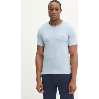 Pánské tričko Bavlněné tričko HUGO T-SHIRT RN TRIPLET P 3-pack více barev, s potiskem, 50532811 námořnická modř 59X, vel. M