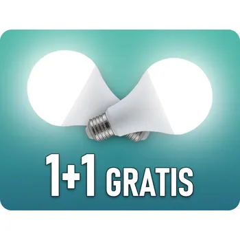 E27 LED ŽÁROVKA 20W, 2452LM, A80, 1+1 zdarma! Teplá bílá