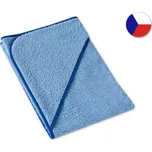 Dětská osuška s kapucí 75x75 modrá/tmavě modrá 350g