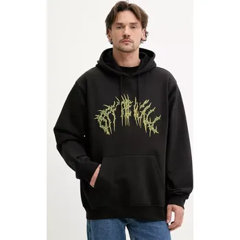 Pánská mikina Bavlněná mikina Vans pánská, černá barva, s kapucí, s aplikací, VN000M1NBLK1 99X, vel. XL