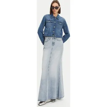 Dámská větrovka ONLY Jeansová bunda Lumi 15339977 Modrá Regular Fit XS