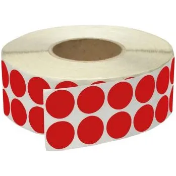 Speciální papír Samolepicí fixační kolečko průměr 30 mm červené (3000 ks na kotouči)