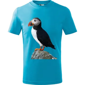 Chlapecké oblečení DOBRÝ TRIKO Dětské tričko s potiskem Papuchálek Velikost: 158/12 let, Barva: Tyrkysová