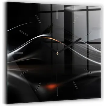 Hodiny Skleněné hodiny s motivem Tiché Klasické Nástěnné Abstrakce 30x30