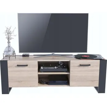 Televizní stolek TV stolek/skříňka ALBA BIS 150 cm sonoma-černá PER