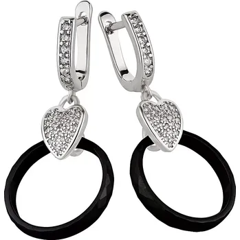 Náušnice Keramické náušnice chirurgická ocel černé