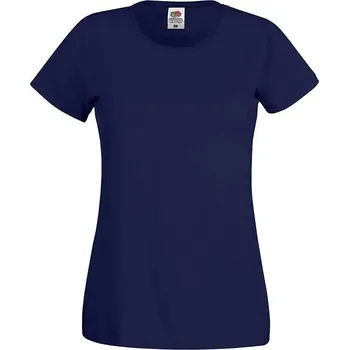 Pánská móda Navy Women's T-shirt Lady fit Original Fruit of the Loom Fruit of the Loom modrá 2462594
