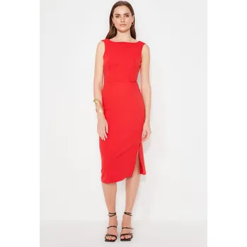 Dámské šaty Dámské šaty Trendyol Midi Trendyol červená 2289651