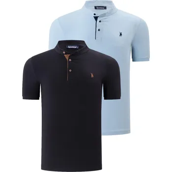 Pánská košile Pánská polokošile dewberry dewberry černá | světle modrá 2180954