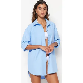 Dámská košile Dámská košile Trendyol Trendyol světle modrá 2328392