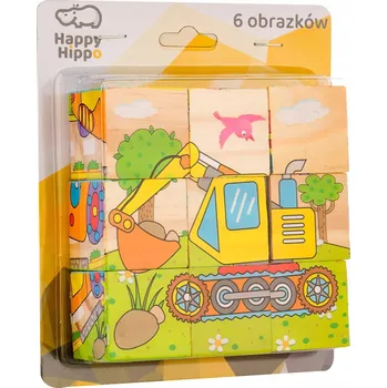 ostatní stavebnice Dřevěné vzdělávací stavebnice Happy Hippo 9 ks